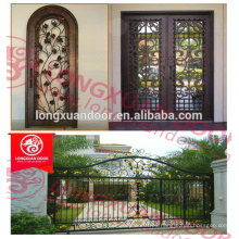 Diseños de puertas de vidrio de hierro forjado proveedor de Alibaba